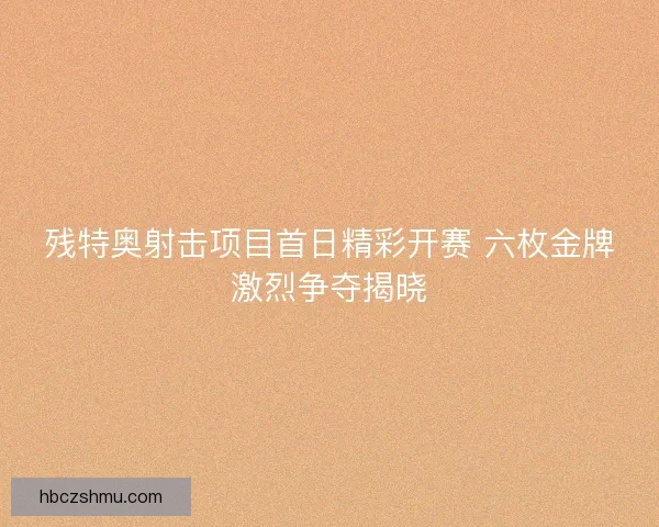 残特奥射击项目首日精彩开赛 六枚金牌激烈争夺揭晓 残特奥射击项目首日精彩开赛 六枚金牌激烈争夺揭晓